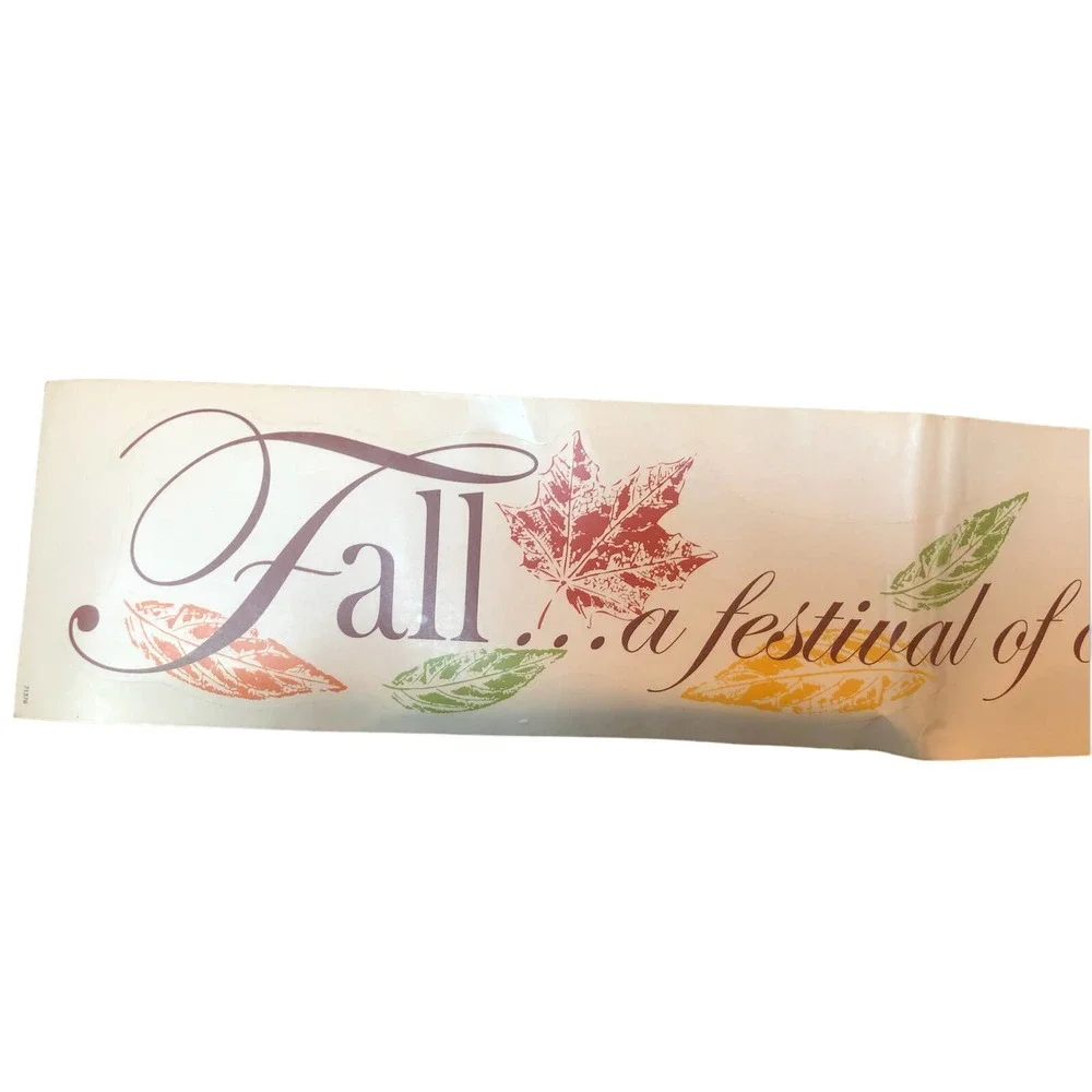 Vintage Thanksgiving Fall‎ Wall Window Art Removable Reusable Festival of Colors